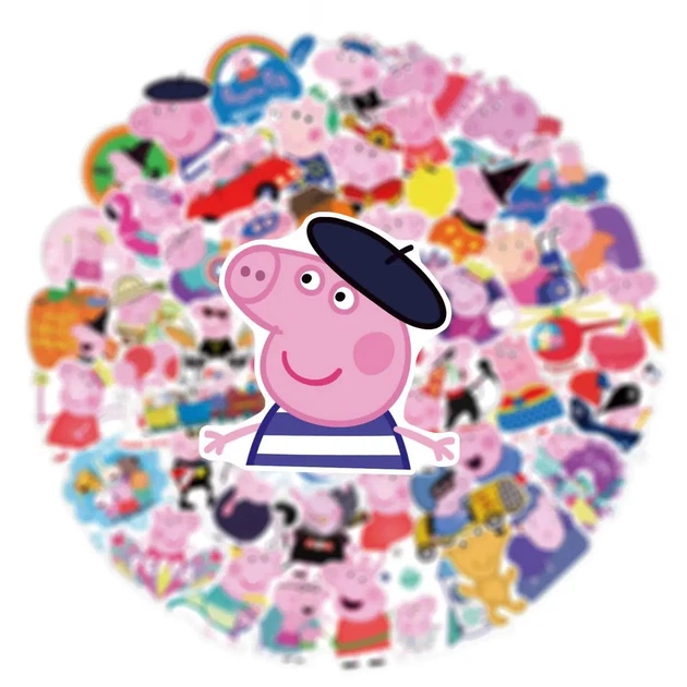 Набор стикеров стикерпак 50 шт Свинка Пеппа Пеппа Пиг Peppa Pig виниловые водостойкие наклейки - Фото 7 Набор стикеров стикерпак 50 шт Свинка Пеппа Пеппа Пиг Peppa Pig виниловые водостойкие наклейки - изображение 7