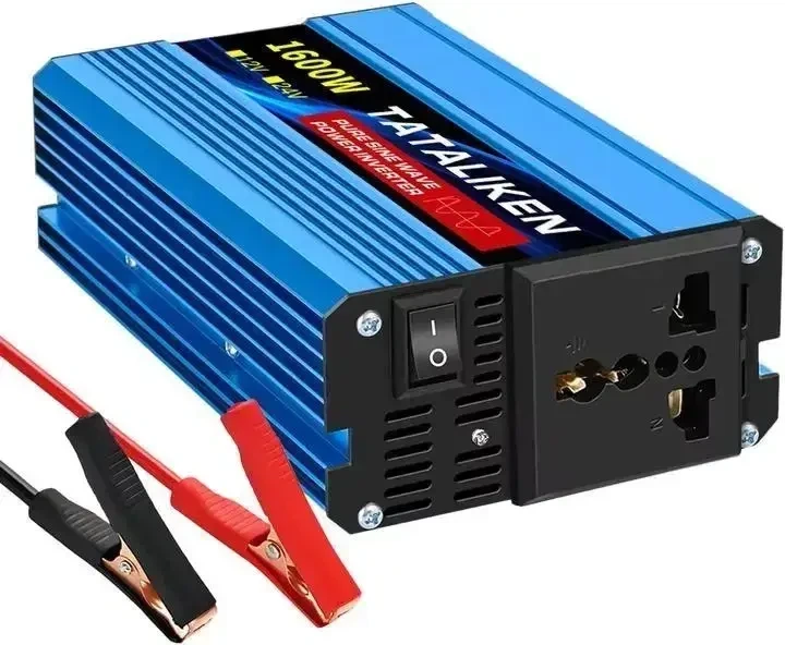 Инвертор с чистой синусоидой 12V → 220V Tataliken 1600W для ноутбука, котла и небольшой техники - изображение 3