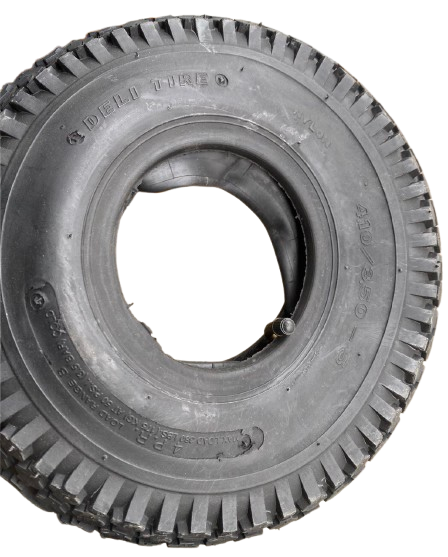 Шина с камерой 4.10/3.50-5 4PR Deli Tire - усиленная для пневматических колес тележек и тачек - Фото 4 Шина с камерой 4.10/3.50-5 4PR Deli Tire - усиленная для пневматических колес тележек и тачек - изображение 4