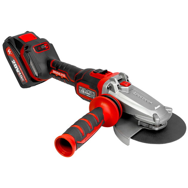 Аккумуляторная бесщеточная шлифмашина угловая WORCRAFT CAG‑S20LiBF-125 без АКБ и ЗУ, 6 скоростей - изображение 3
