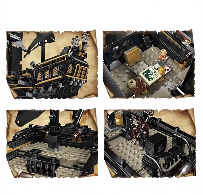 Конструктор пиратский корабль Черная Жемчужина 3180 деталей Mould King 13199 - Фото 5 Конструктор пиратский корабль Черная Жемчужина 3180 деталей Mould King 13199 - изображение 5