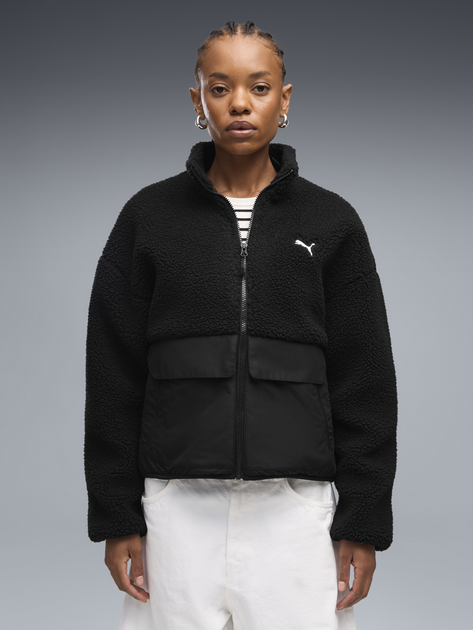 Толстовка на молнии без капюшона утепленная женская Puma Outerwear 69456701 XL Black (4070033515181) - Фото 1 Толстовка на молнии без капюшона утепленная женская Puma Outerwear 69456701 XL Black (4070033515181) - изображение 1