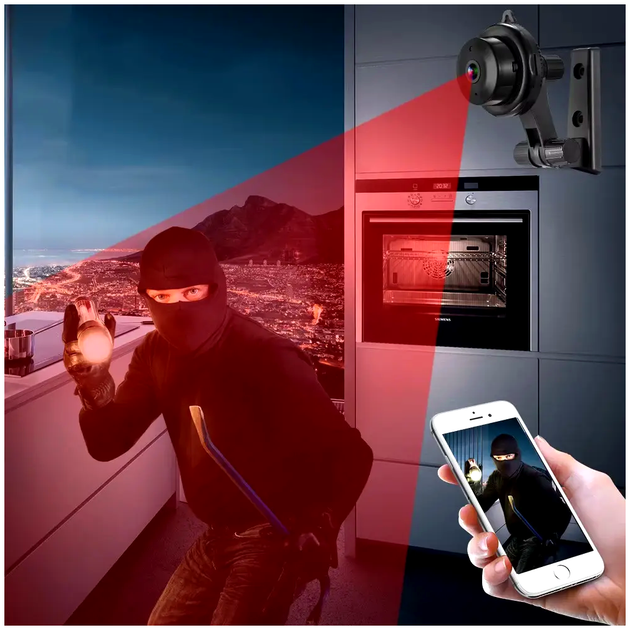 Мини камера видеонаблюдения Wi-Fi ночное видение удаленный доступ 1080P 1 шт черный LS-1016 - Фото 2 Мини камера видеонаблюдения Wi-Fi ночное видение удаленный доступ 1080P 1 шт черный LS-1016 - изображение 2