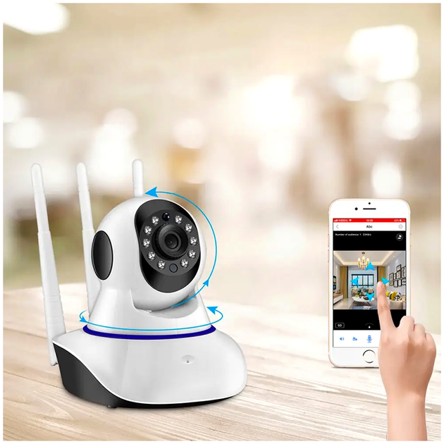 IP камера поворотная с ночной съемкой для видеонаблюдения 720p WIFI LS-47 - зображення 2