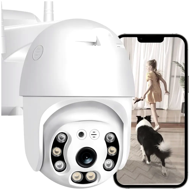 Уличная WIFI камера видеонаблюдения 2MP с ночным видением и детектором движения белая YCC365 LS-518 - Фото 6 Уличная WIFI камера видеонаблюдения 2MP с ночным видением и детектором движения белая YCC365 LS-518 - изображение 6