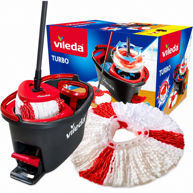 Набір для прибирання Vileda TURBO 2in1 Microfibre (163422) з відром і віджимом - зображення 2