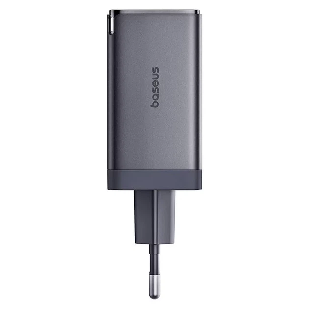 Мережевий зарядний пристрій Baseus PD/QC 65W 2xUSB-C | USB-A with USB-C to USB-C Cable 1 m Grey (P10110812827-Z1) - зображення 2