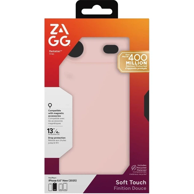 Чохол ZAGG Manhattan Snap для iPhone Air Pink with MagSafe (702319077) - Фото 11 Чохол ZAGG Manhattan Snap для iPhone Air Pink with MagSafe (702319077) - зображення 11