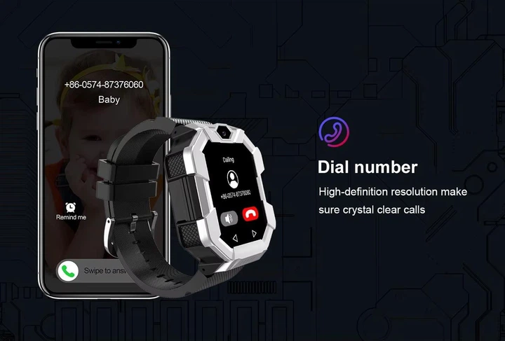 Дитячий смарт годинник Lemfo S11 з GPS трекером, 4G LTE, SIM картою, відеодзвінком, подвійною камерою, прослуховуванням, геолокацією та кнопкою SOS Рожевий - зображення 5
