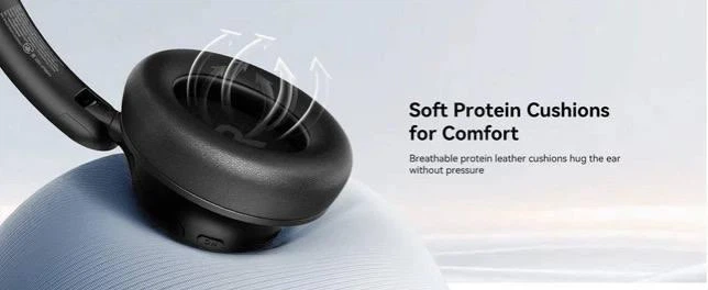 Беспроводные накладные наушники OneOdio A85 Pro с активным шумоподавлением, Bluetooth 6.0, режимом прозрачности, Multipoint и Hi-Fi звуком До 70 часов работы - изображение 12