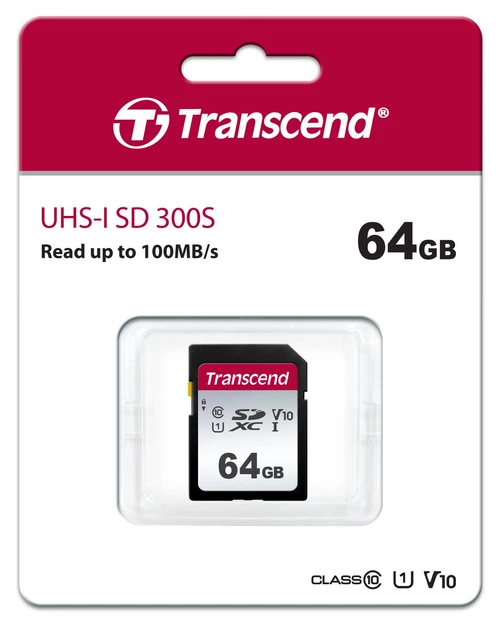 Карта пам'яті Transcend SD 64GB C10 UHS-I R100/W20MB/s - изображение 2