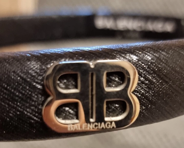 Шикарний жіночий обідок для волосся balenciaga чорний - изображение 2
