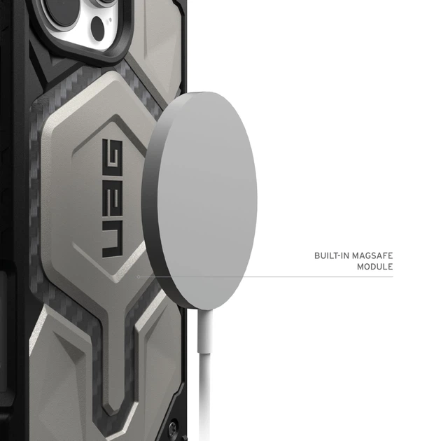 Чехол противоударный UAG Monarch Pro MagSafe (Original) для iPhone 16 Pro Max (6.9") Titanium 114457113636 - Фото 9 Чехол противоударный UAG Monarch Pro MagSafe (Original) для iPhone 16 Pro Max (6.9") Titanium 114457113636 - изображение 9
