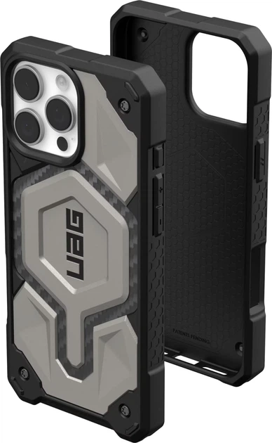 Чехол противоударный UAG Monarch Pro MagSafe (Original) для iPhone 16 Pro Max (6.9") Titanium 114457113636 - Фото 8 Чехол противоударный UAG Monarch Pro MagSafe (Original) для iPhone 16 Pro Max (6.9") Titanium 114457113636 - изображение 8