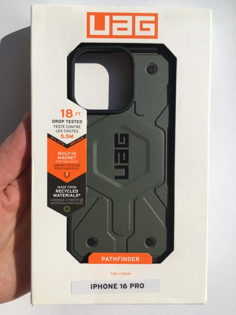 Чохол протиударний UAG Pathfinder MagSafe (Original) для Iphone 16 Pro (6.3") Olive 114468117272 - Фото 2 Чохол протиударний UAG Pathfinder MagSafe (Original) для Iphone 16 Pro (6.3") Olive 114468117272 - зображення 2