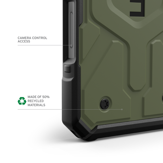 Чохол протиударний UAG Pathfinder MagSafe (Original) для Iphone 16 Olive 114470117272 - Фото 11 Чохол протиударний UAG Pathfinder MagSafe (Original) для Iphone 16 Olive 114470117272 - зображення 11