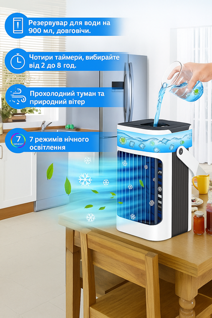 Портативный мини кондиционер | охладитель вентилятор миникондиционер увлажнитель - изображение 3