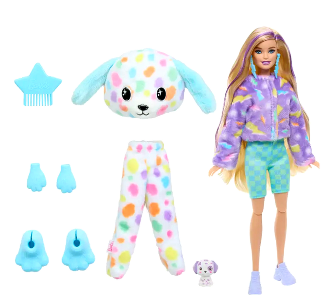 Кукла Barbie Cutie Reveal с аксессуарами для игры 10 сюрпризов цветные пушистики - изображение 2