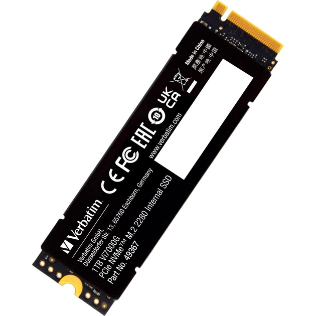 Накопитель SSD Verbatim m.2 NVMe 1TB SSD-Vi7000G PCIe 4.0 (49367) - изображение 4