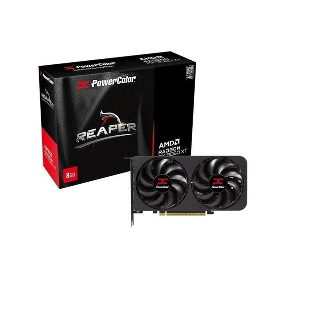 Видеокарта PowerColor AMD Radeon RX 9060 XT 8GB Reaper (RX9060XT 8G-A) (GDDR6, 128 bit, PCI-E v5.0 x16) - Фото 6 Видеокарта PowerColor AMD Radeon RX 9060 XT 8GB Reaper (RX9060XT 8G-A) (GDDR6, 128 bit, PCI-E v5.0 x16) - изображение 6
