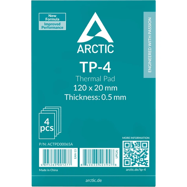Термоинтерфейс Arctic Thermal Pad TP-4 120x20x0.5mm 4 in 1 kit ACTPD00065A - изображение 3