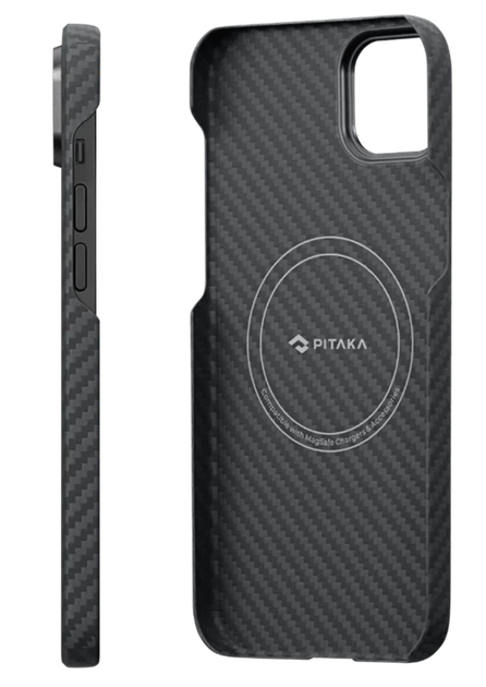 Чехол противоударный Pitaka MagSafe MagEZ Case 3 Twill для iPhone 14 (KI1401) 1500D - Фото 11 Чехол противоударный Pitaka MagSafe MagEZ Case 3 Twill для iPhone 14 (KI1401) 1500D - изображение 11