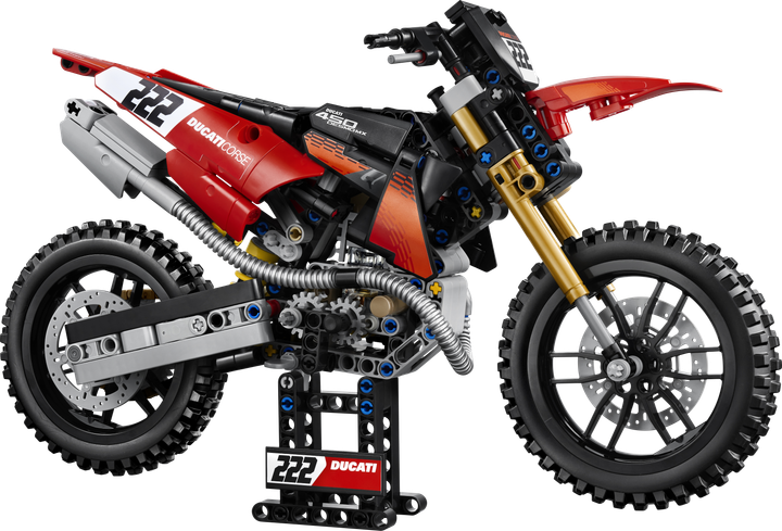 Конструктор LEGO Technic Мотоцикл Ducati Desmo450 MX Factory 457 деталей (42238) - Фото 2 Конструктор LEGO Technic Мотоцикл Ducati Desmo450 MX Factory 457 деталей (42238) - зображення 2