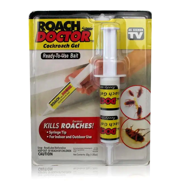 Гель от тараканов и насекомых 30 мл для дома шприц Roach Doctor LS-1463 - зображення 6