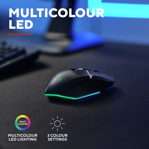Мышь Trust GXT 110 Felox RGB Wireless Black (TR25037) - изображение 8