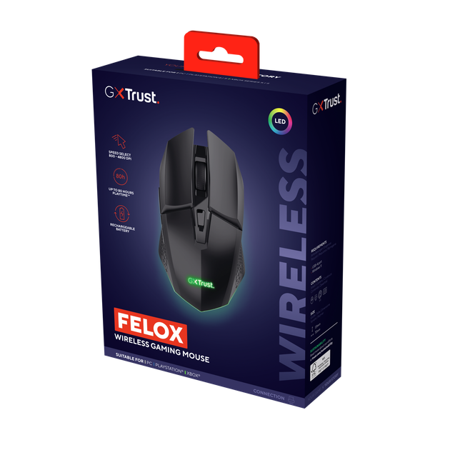 Мышь Trust GXT 110 Felox RGB Wireless Black (TR25037) - изображение 11