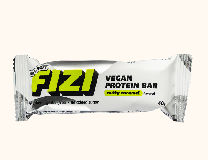 Батончик протеиновый FIZI Nutty Caramel 1шт - Фото 4 Батончик протеиновый FIZI Nutty Caramel 1шт - изображение 4