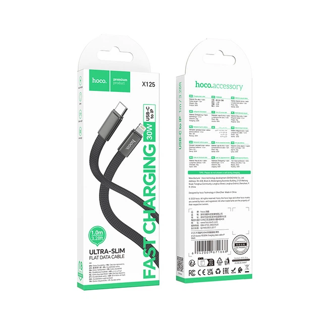 Кабель HOCO X125 Exceso PD30W charging data cable iP Black - зображення 2