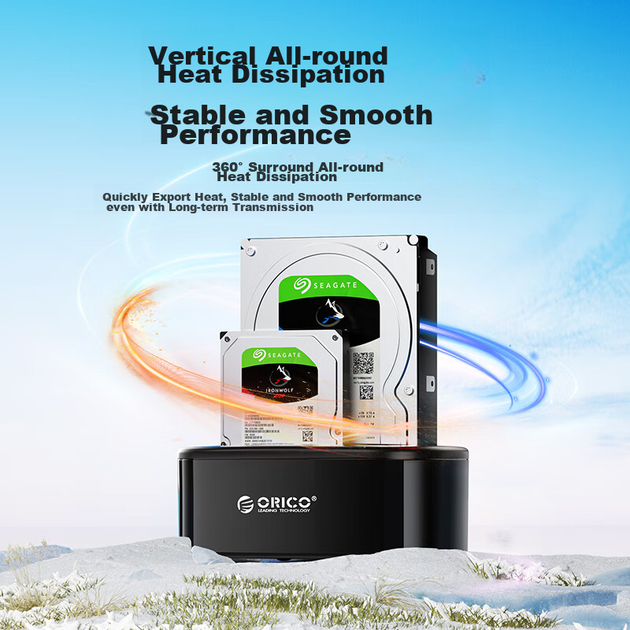 Корпус для жесткого диска ORICO 2.5/3.5 дюйма SATA внешний для ноутбуков и ПК двухотсековый 6228US3 - изображение 10