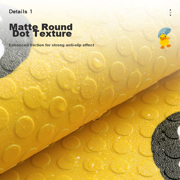 Dajiang, Little Yellow Duck, фирменный противоскользящий коврик для ванной комнаты, детская душевая, противоударный коврик для ванной, 50x80 см. - изображение 6