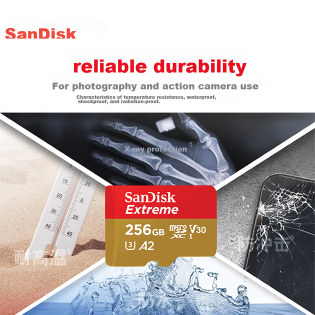 Карта пам'яті SANDISK Extreme Pro microSDXC 256GB Class 10 UHS-I U3 V30 A2 (SDSQXA1-256G-ZN6MA) - зображення 6