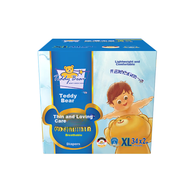 Подгузники Teddy Bear XL 68 шт, 12-17кг, ультратонкие, дышащие - Фото 4 Подгузники Teddy Bear XL 68 шт, 12-17кг, ультратонкие, дышащие - изображение 4