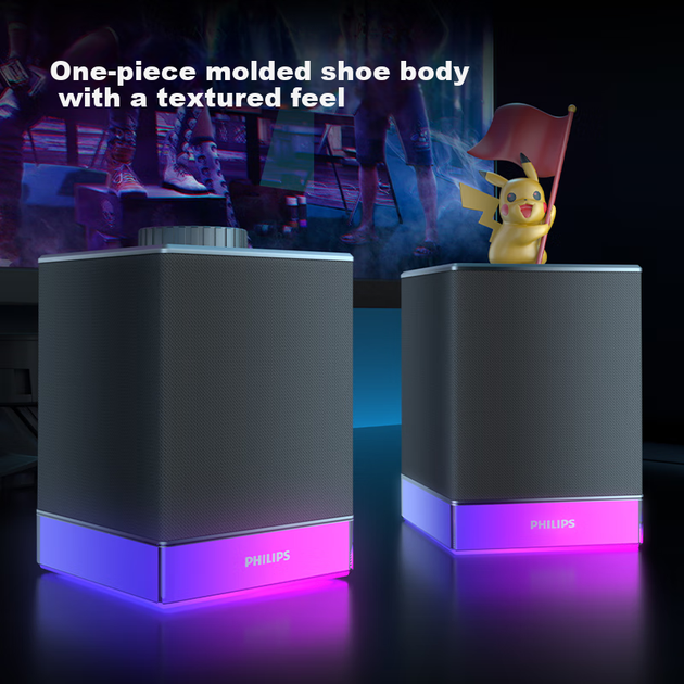 Колонка PHILIPS Bluetooth деревянная компьютерная с подсветкой, для дома/ноутбука, SPA4209 - изображение 7
