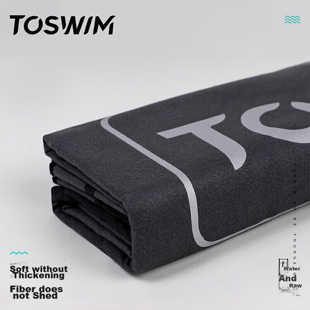 Швидковисихаючий банний рушник TOSWIM, рушник для плавання, спортивний фітнес-поглинаючий рушник, дорожній рушник, швидковисихаючий пляжний рушник, чорно-сріблястий S-2 Новинка - Фото 6 Швидковисихаючий банний рушник TOSWIM, рушник для плавання, спортивний фітнес-поглинаючий рушник, дорожній рушник, швидковисихаючий пляжний рушник, чорно-сріблястий S-2 Новинка - изображение 6