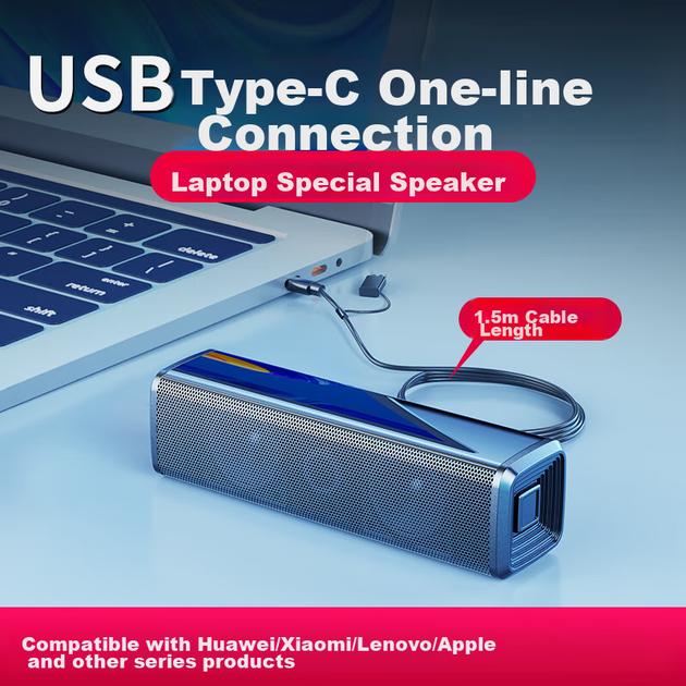 Компьютерная колонка SADA V-168 2.0 Black, USB + Type-C - изображение 9