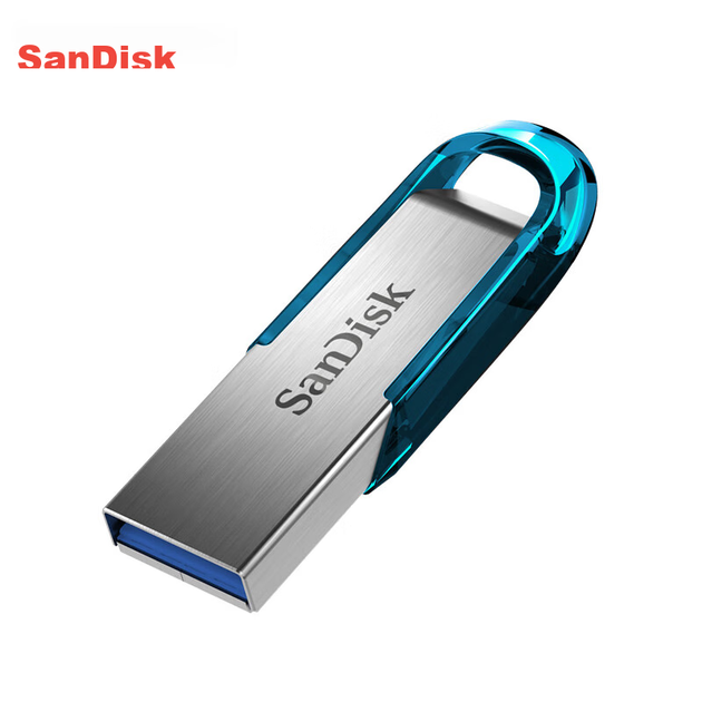 Флеш-накопичувач SanDisk CZ73 64 ГБ, синій, металевий, шифрування, для авто та офісу - зображення 7