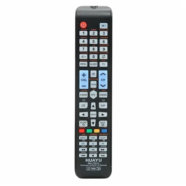 Пульт дистанционного управления HUAYU RM-L1195+12 черный радиус действия 8 м для телевизора из пластика - изображение 5