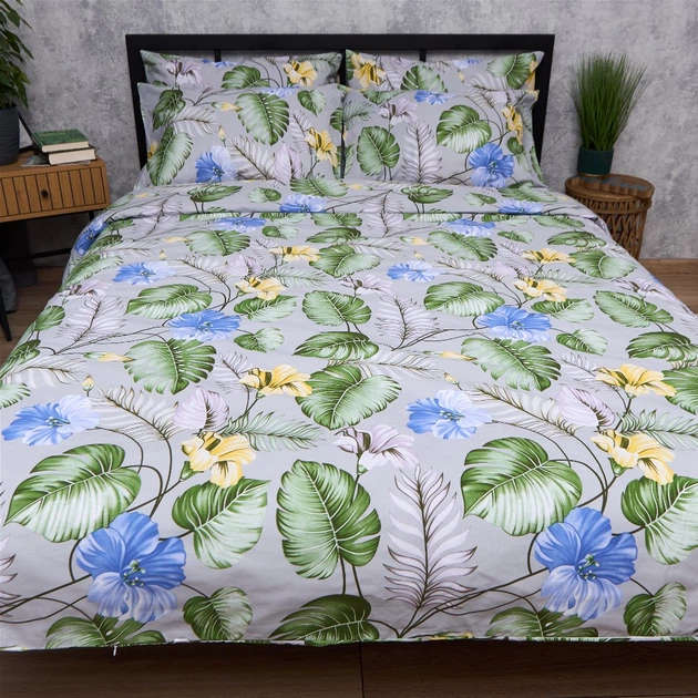 Комплект постільної білизни Moon&Star King Size 220x240 наволочки 2x50x70 Jungle Bloom Бязь Gold Люкс (MS-820014141) - Фото 2 Комплект постільної білизни Moon&Star King Size 220x240 наволочки 2x50x70 Jungle Bloom Бязь Gold Люкс (MS-820014141) - зображення 2