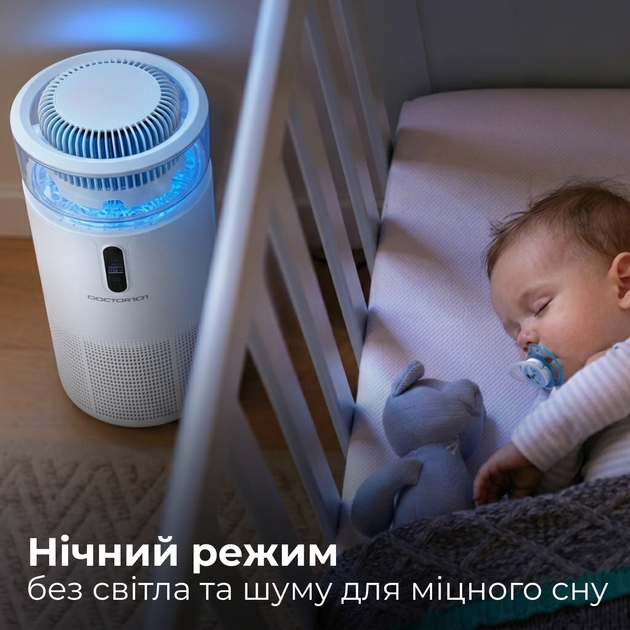 Многофункциональный воздухоочиститель 4-в-1 Doctor-101 Kadros с увлажнителем воздуха, УФ лампой и ионизатором (TR-8202) - изображение 9