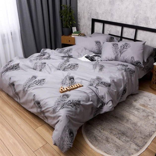 Комплект постельного белья Moon&Star Семейный 2x143x210 наволочки 2x50x70 Soft Feather Бязь Gold Люкс (MS-820015216) - изображение 5