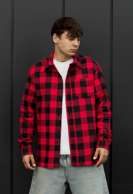 Мужская Рубашка Стаф Красная С Черным Элегантная Классическая Staff Ed Black & Red L (397196) - Фото 1 Мужская Рубашка Стаф Красная С Черным Элегантная Классическая Staff Ed Black & Red L (397196) - изображение 1