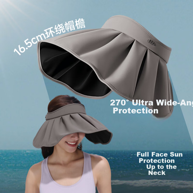 Солнцезащитная шляпа Beneunder Sunshade Hat, черная, с покрытием, защитой от УФ-излучения, широкими полями, открытая, для женщин, модель BM532, синяя. - Фото 1 Солнцезащитная шляпа Beneunder Sunshade Hat, черная, с покрытием, защитой от УФ-излучения, широкими полями, открытая, для женщин, модель BM532, синяя. - изображение 1