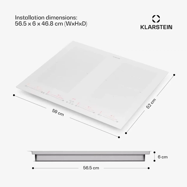 Варочная поверхность индукционная Klarstein Masterzone 60 Flex 9600 Вт 4 зоны - изображение 5
