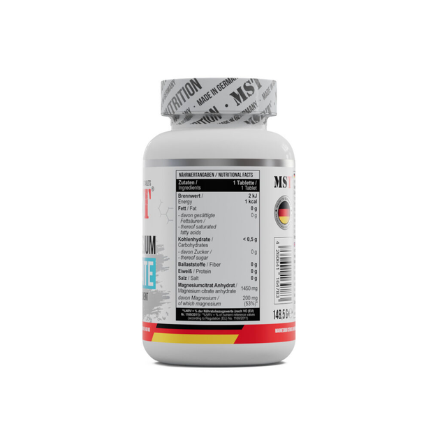 Магній цитрат MST Magnesium Citrate 200 мг 90 таблеток, цитрат магнію - зображення 2