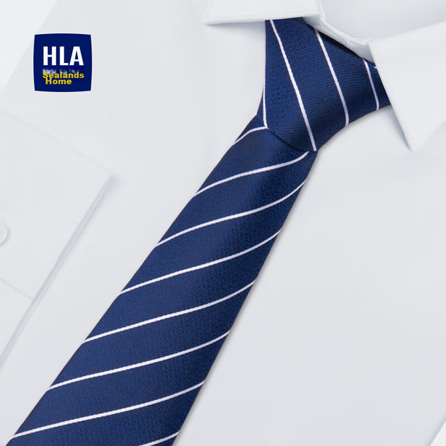 Краватка чоловіча HLA на блискавці, смугаста, подарункова - зображення 5