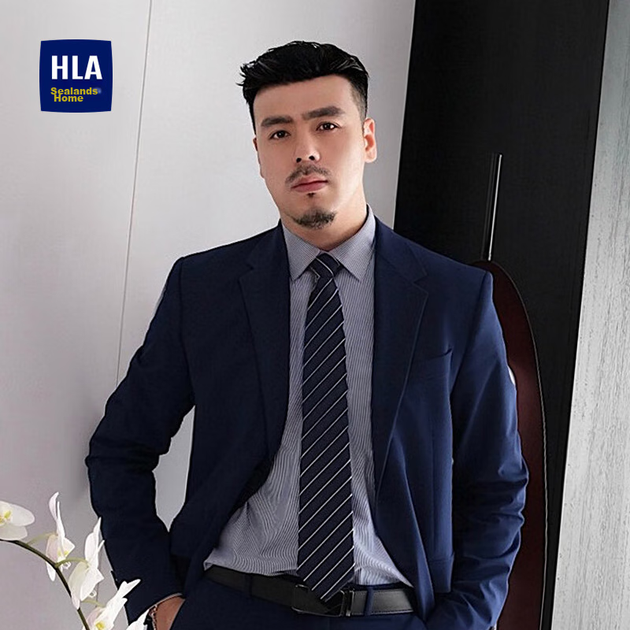 Краватка чоловіча HLA на блискавці, смугаста, подарункова - зображення 12